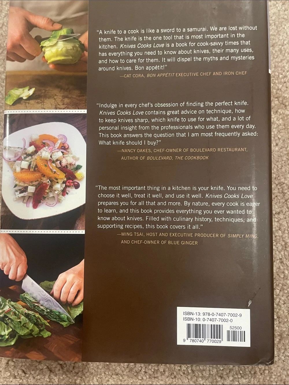 Sur La Table Cookbook 'Knives Cooks Love' — White, Brown & Black Cover